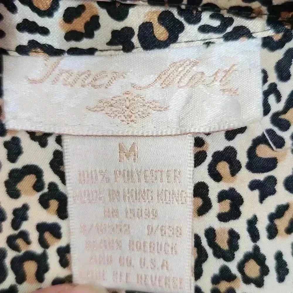 Inner Most Kimono Robe Nightgown Leopard  Print Size M - Picture 4 of 8